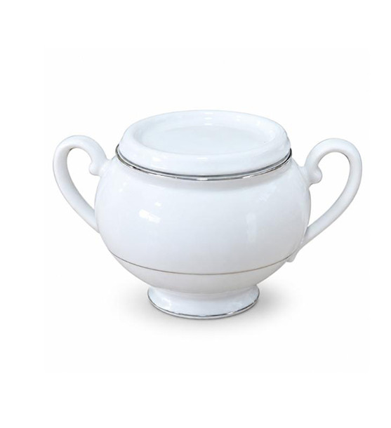 White Ceramic Sugar Bowl